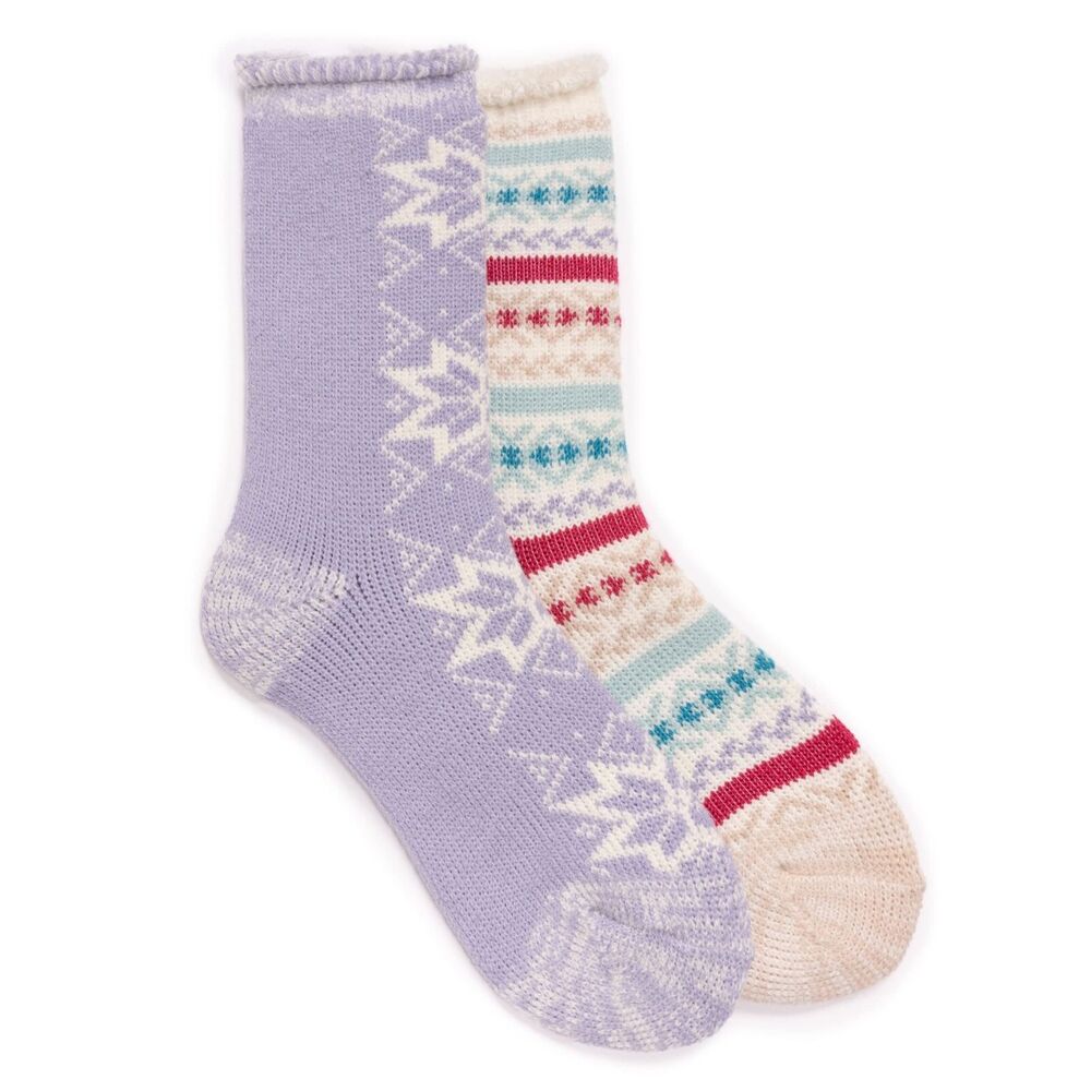 MUK LUKS Unisex Kid's Thermal Socks 3.0 TOG (2-Pack) - L (3-5)